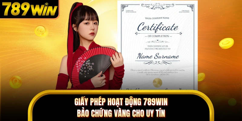 Giấy Phép Hoạt Động 789WIN - Bảo Chứng Vàng Cho Uy Tín